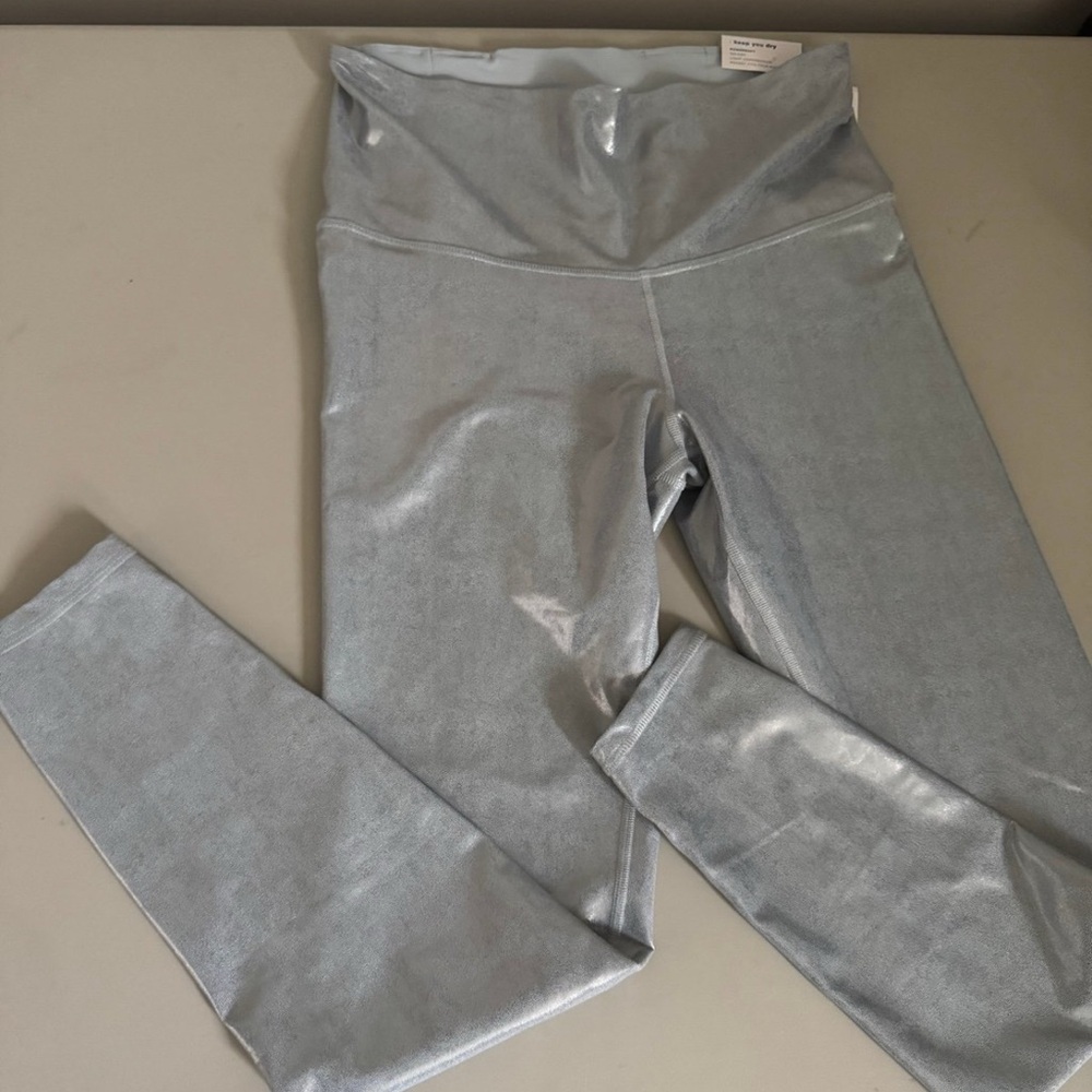 Shiny Silver Leggings size L